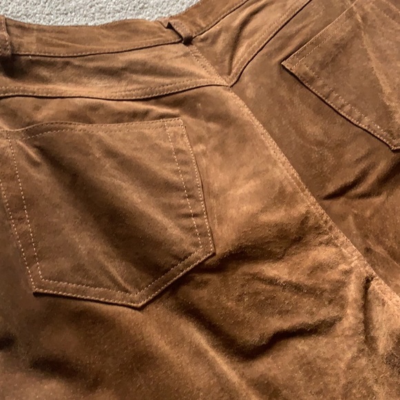 Bagatelle Brown Leather Pants - Picture 6 of 7